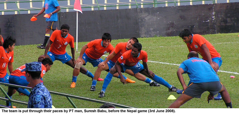 India's football team in the SAFF Championships in Maldives 2008